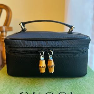 Authentic Gucci Bamboo Vanity / Cosmetic / Pouch Case in EUC